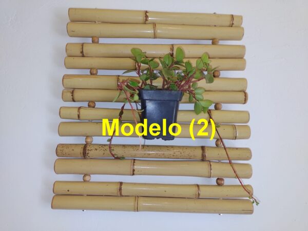 Suporte de bambu para plantas modelo (2) Claro