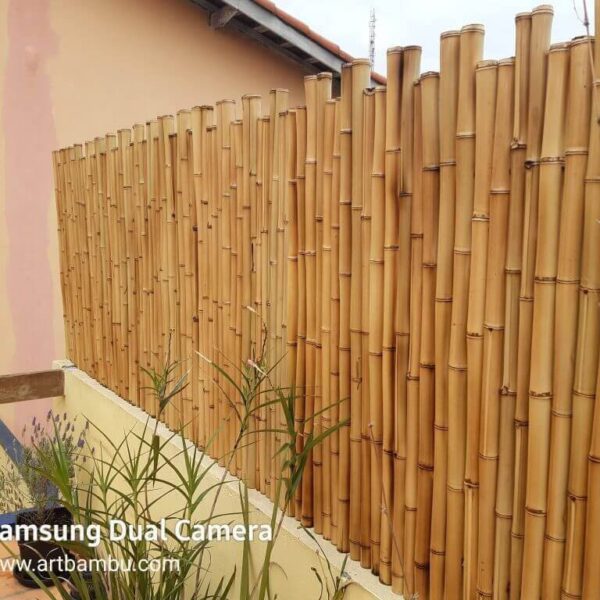 Cerca de bambu fracionada