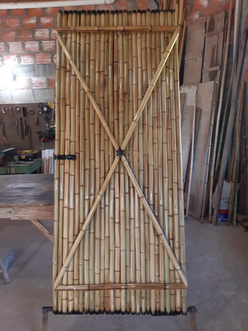 Porta de bambu cana da índia