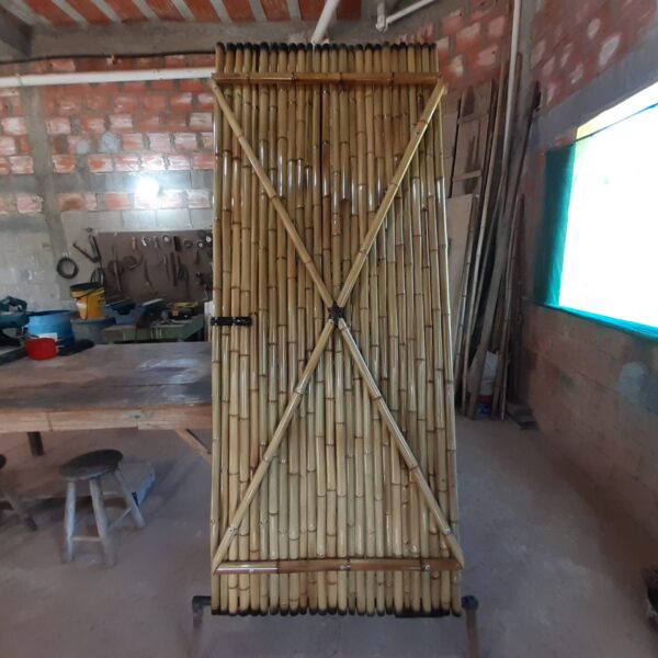 Porta de bambu cana da índia