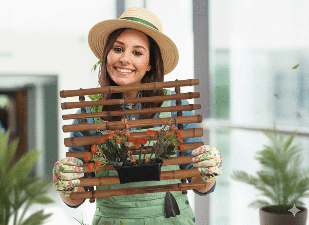 Suporte de bambu para plantas, super resistente, e muito decorativo. 3 Gemini Generated Image ezmiwoezmiwoezmi