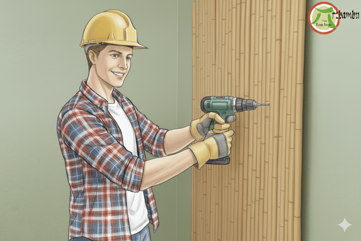 painel de bambu